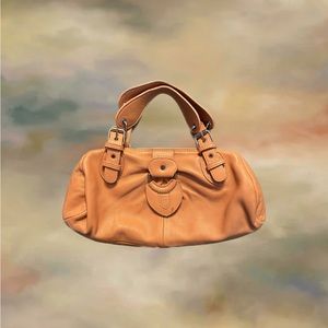 Vintage Brown Leather Shoulder Bag by Vera Pelle